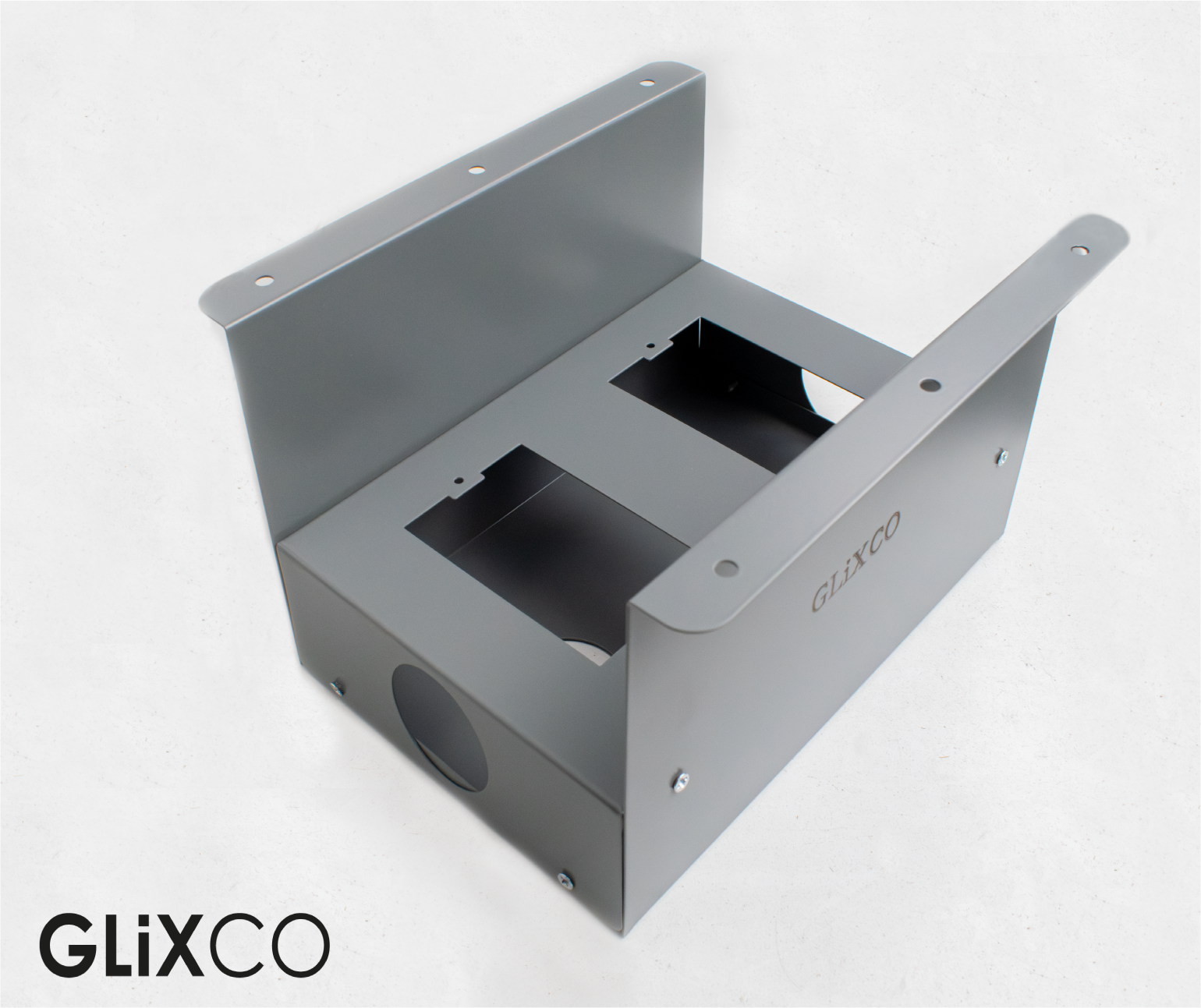 Caja de Conexion Metalico sin Tapa para 2 o 3  Modulos