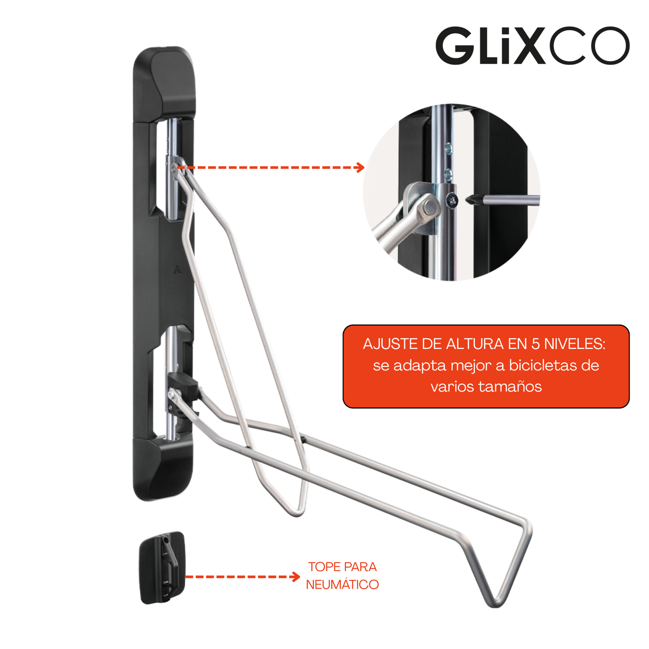 Rack Giratorio Para Bicicleta - No requiere cargar la bicicleta