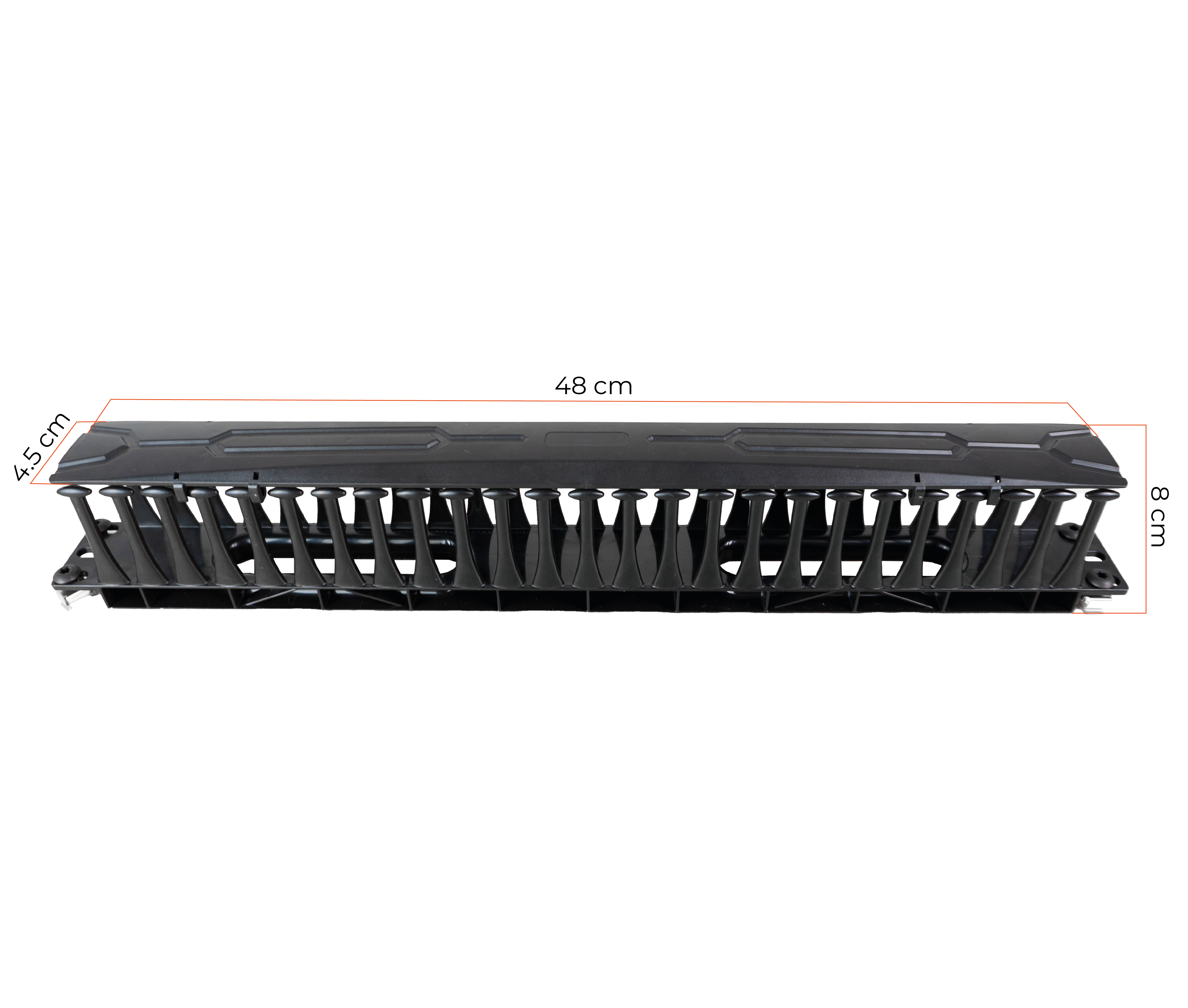 Ordenador de Cables de Plástico con Tapa 1U para Servidores