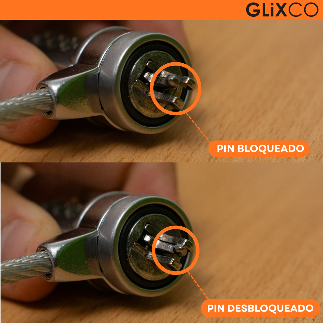 Cable de Seguridad para Laptop con Clave 4 dígitos / 1.8 Mt / Ranura Standard Kensington