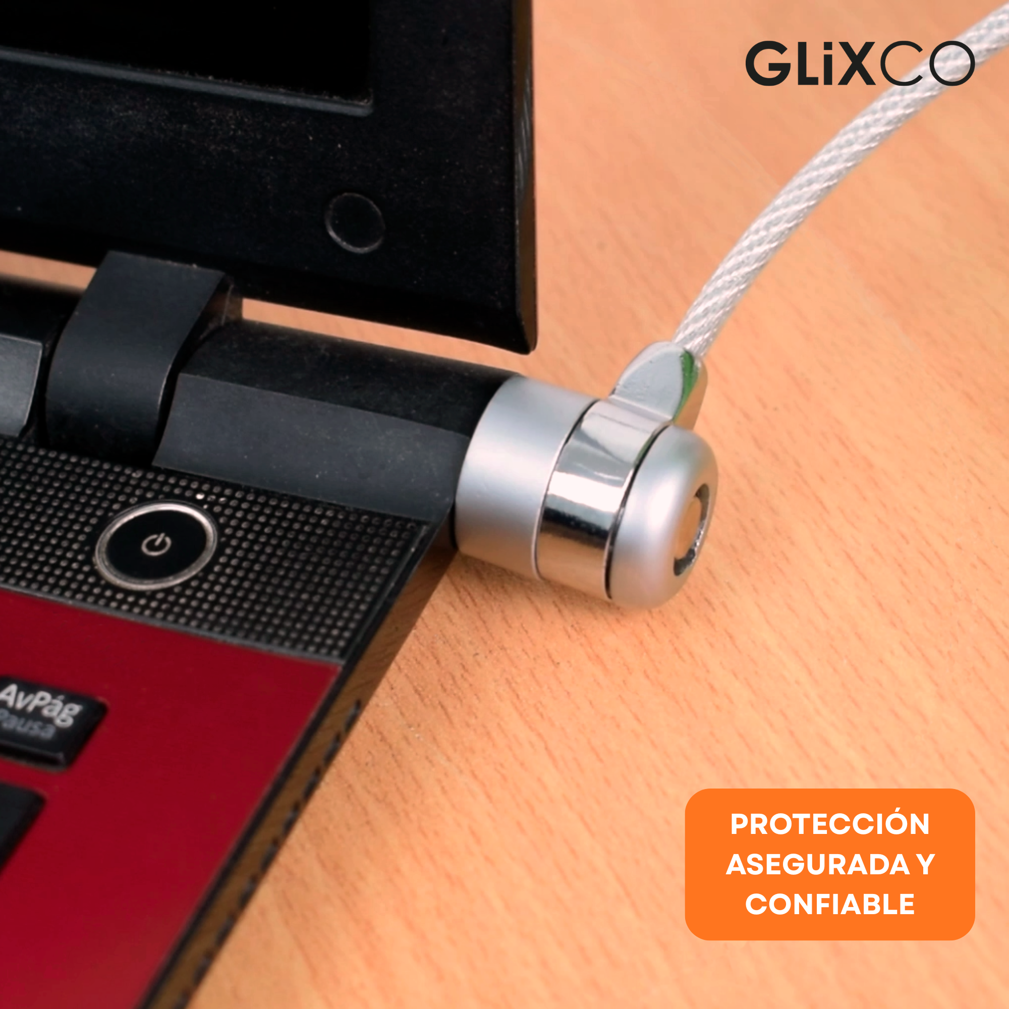 Cable de Seguridad para Laptop con LLave Codificada / 1.8 Mt / Ranura Standard Kensington