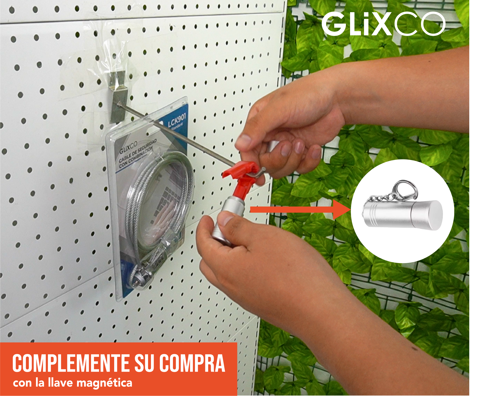 cerradura de gancho antirrobo de exhibición