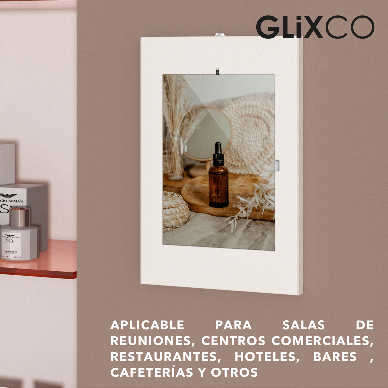 Soporte seguridad Enclosure con Llave para Tablet iPad 9.7 a 11 Pulg