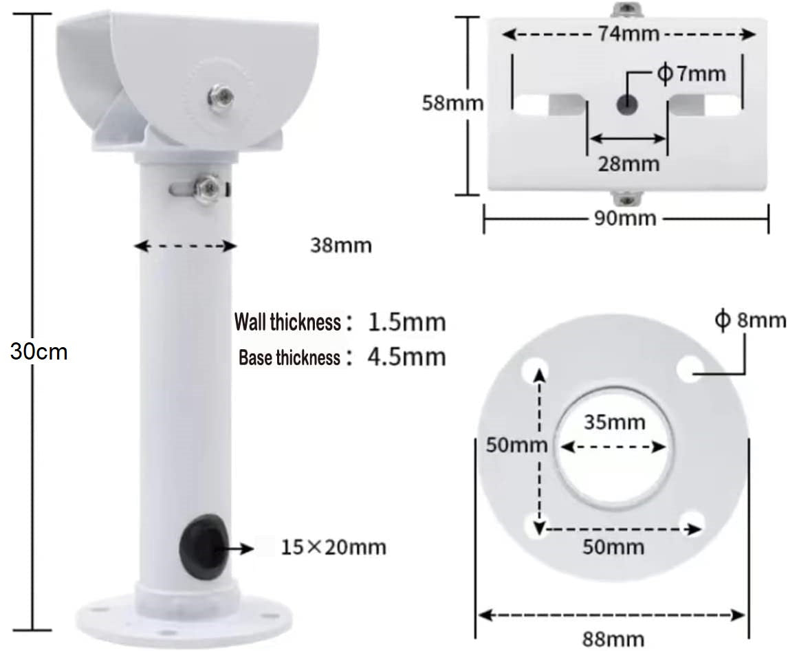 Soporte para Cámara de Seguridad  - Montaje en Pared, Techo