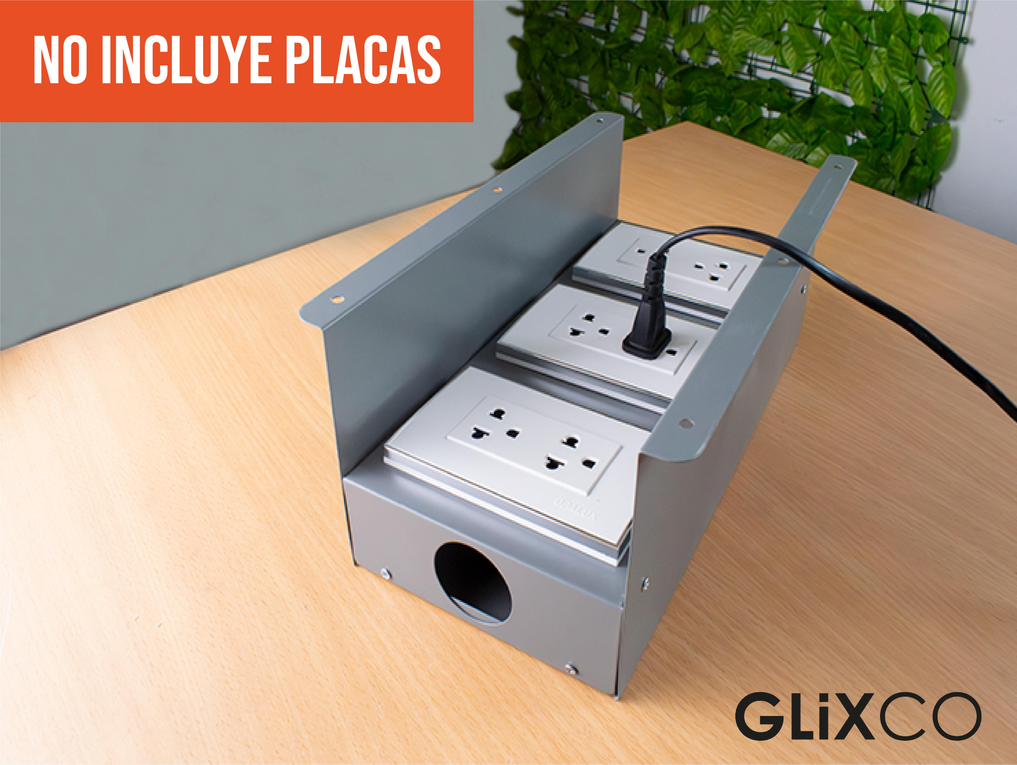 Caja de Conexion Metalico sin Tapa para 2 o 3  Modulos