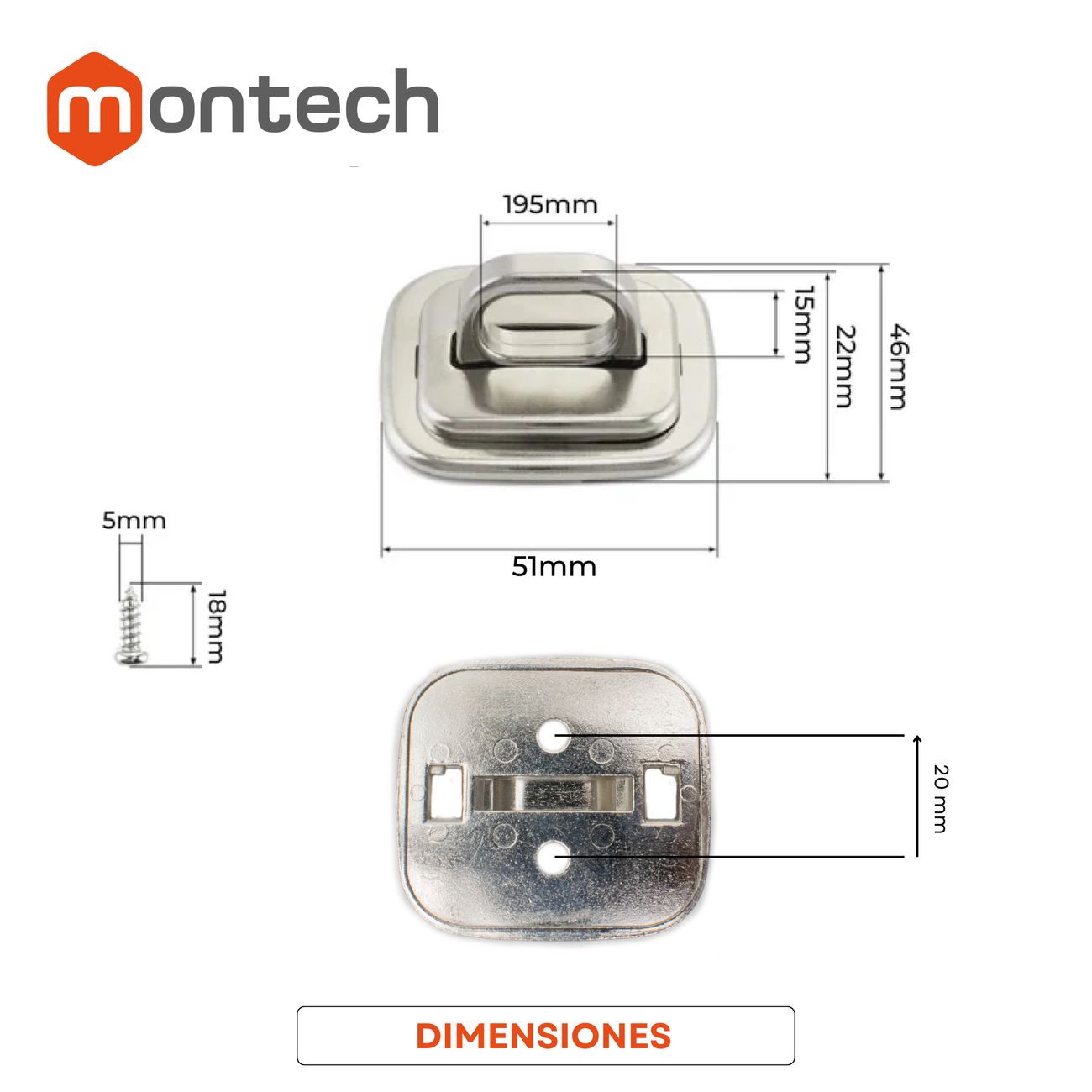 Placa Base con Anclaje para Cables de Seguridad