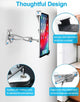 Soporte Tablet Pared Antirrobo, Soporte Tableta de Brazo Articulado Resistente con Candado de Seguridad, para iPad Pro Air Mini, Galaxy, Surface, Tabletas 7-11