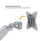 RACK CON TRIPLE BRAZO GAS SPRING PARA 3 MONITORES DE 17 A 30 PULG -MONTADO EN POSTE