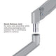 RACK CON TRIPLE BRAZO GAS SPRING PARA 3 MONITORES DE 17 A 30 PULG -MONTADO EN POSTE