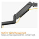 RACK CON TRIPLE BRAZO GAS SPRING PARA 3 MONITORES DE 17 A 27 PULG -MONTADO EN POSTE