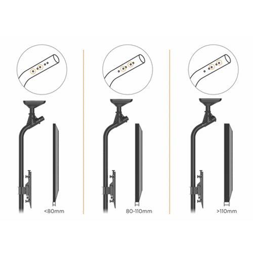 SOPORTE DE TECHO PARA VIDEOWALL DE 4 PANTALLAS 45 a 55 Pulg