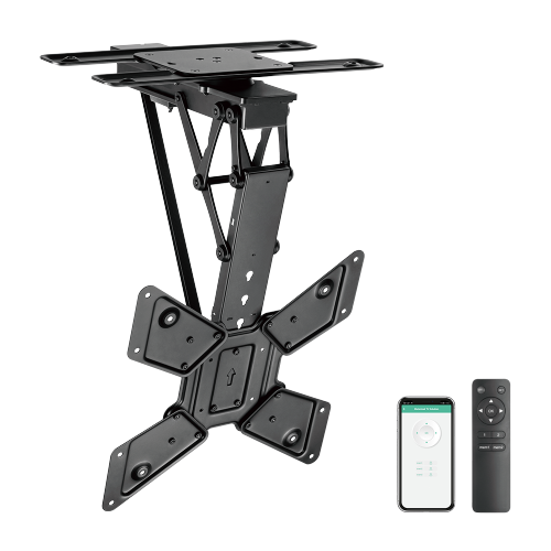Rack Techo Electrico Plegable Giratorio  a Control Remoto TV 32 a 55 Pulg / VESA Max 40x40cm / Carga 30 kg - APP tuya