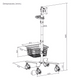 Carro médico con soporte para monitor