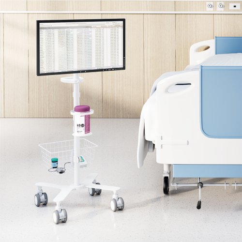 Carro médico con soporte para monitor