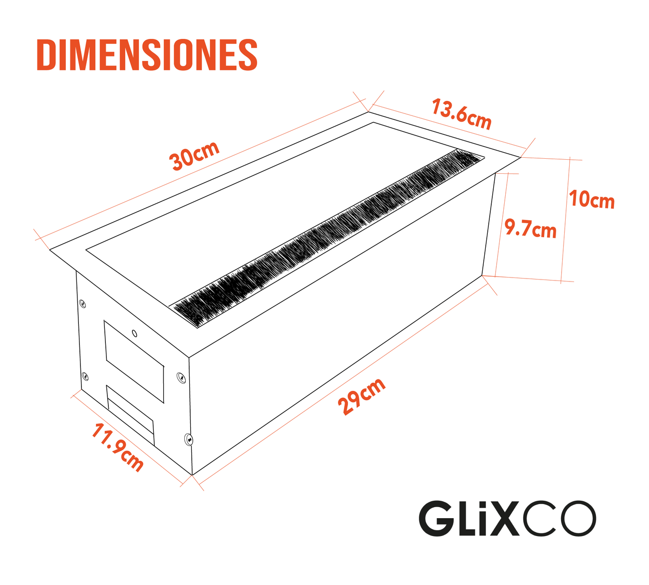Caja de Conexion doble con Tapa cables de Aluminio (Largo. 30 x Anch. 13.6 cm)