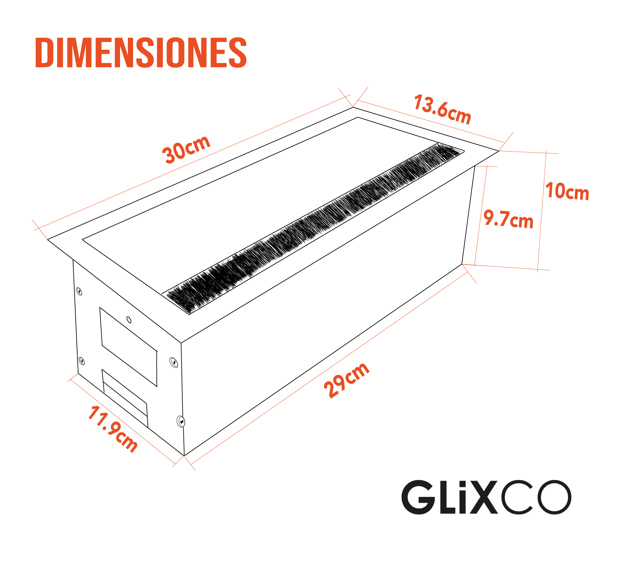 Caja de Conexion doble con Tapa cables de Aluminio (Largo. 30 x Anch. 13.6 cm)