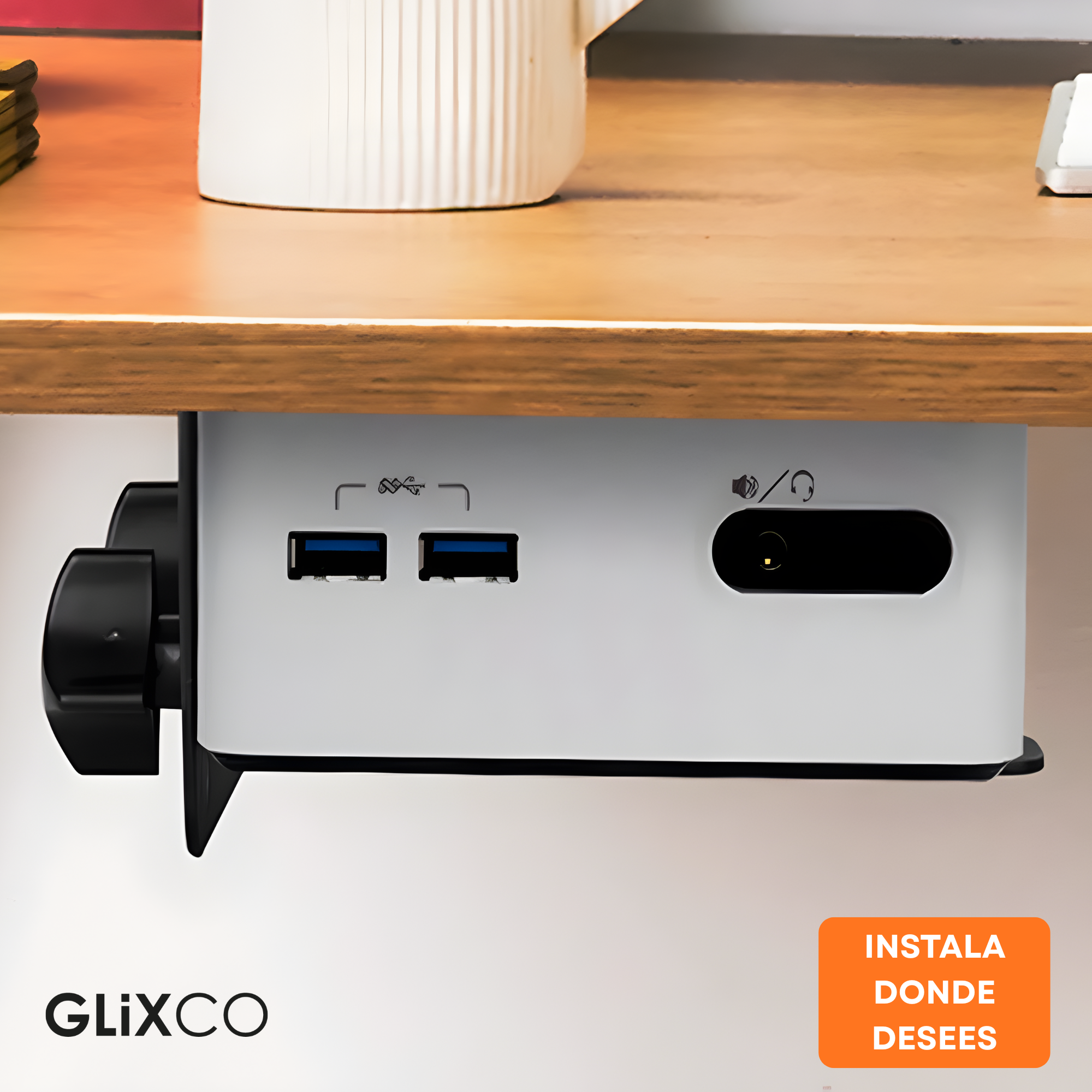 Soporte Universal para Mini PC/ CPU - Fijación Debajo de Escritorio, Poste Tubular y Rack