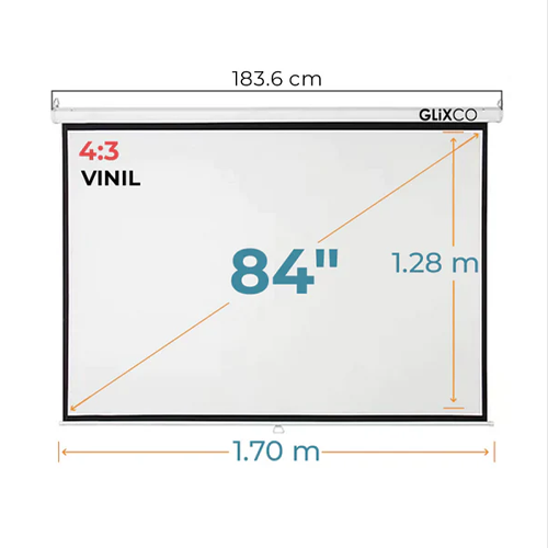Ecran Manual 84 Pulg (4:3) 1.70x1.28 m / Vinil