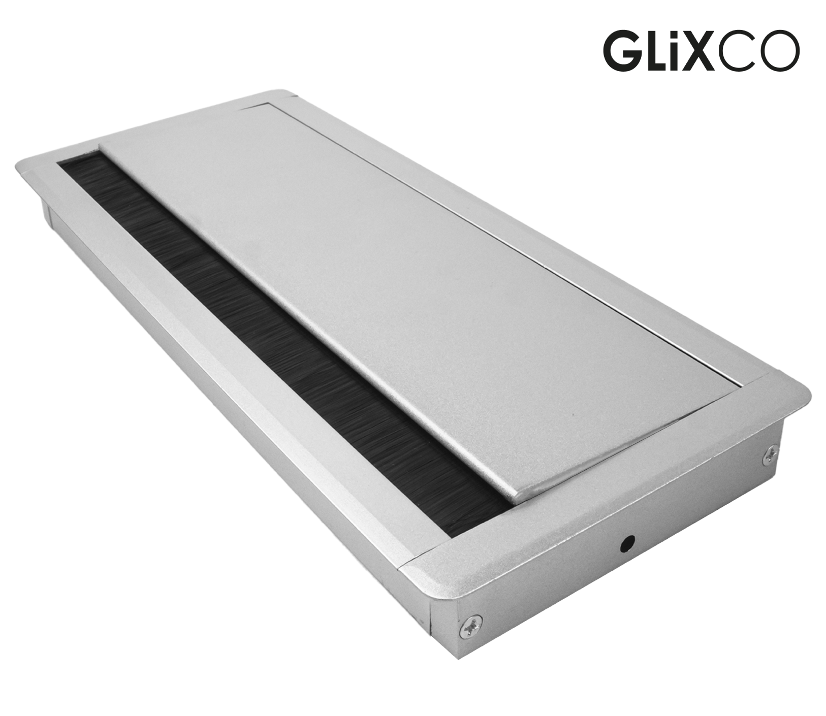 Tapa Pasacables de Aluminio con Cierre Lento (Largo 25 x  Anch 12.7 cm)