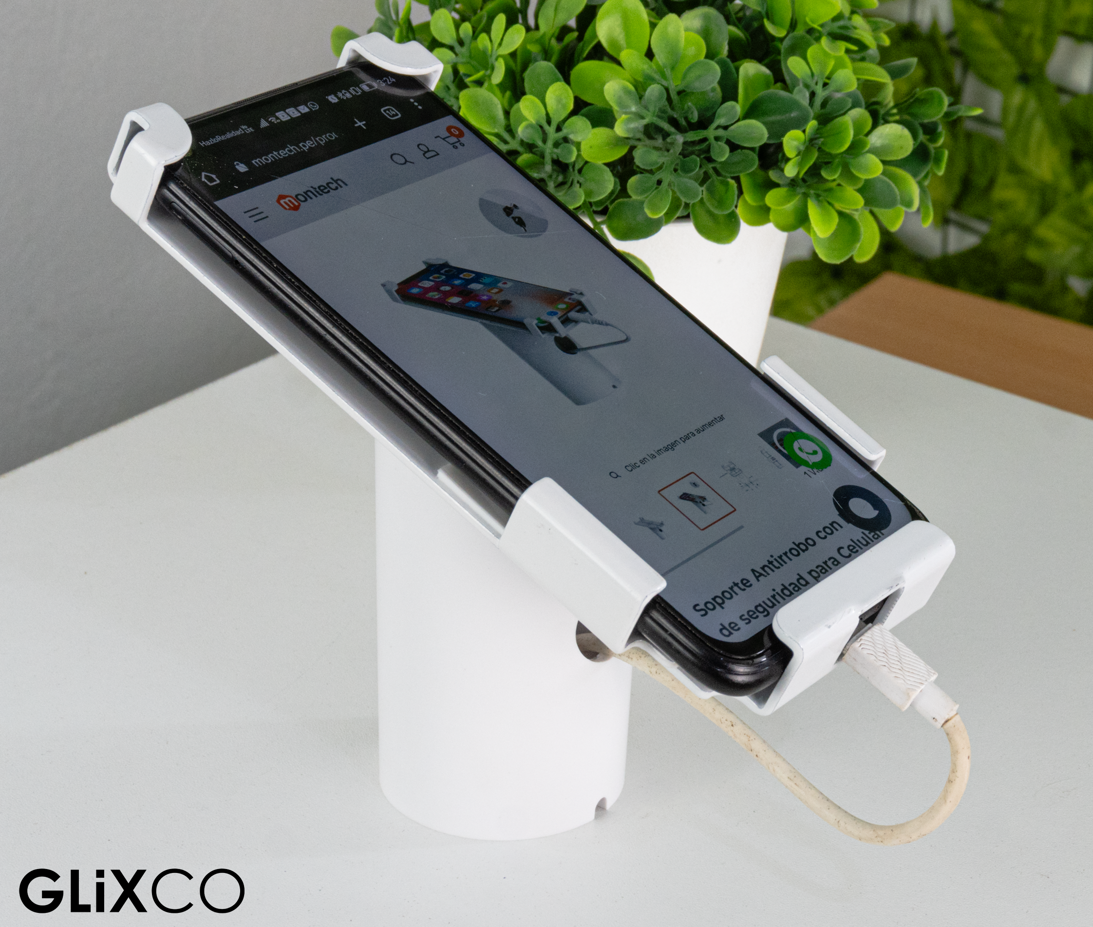 Soporte Antirrobo con Llave de seguridad para Celular*