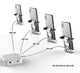 Soporte Antirrobo  para 4 Celulares con Alarma de Seguridad