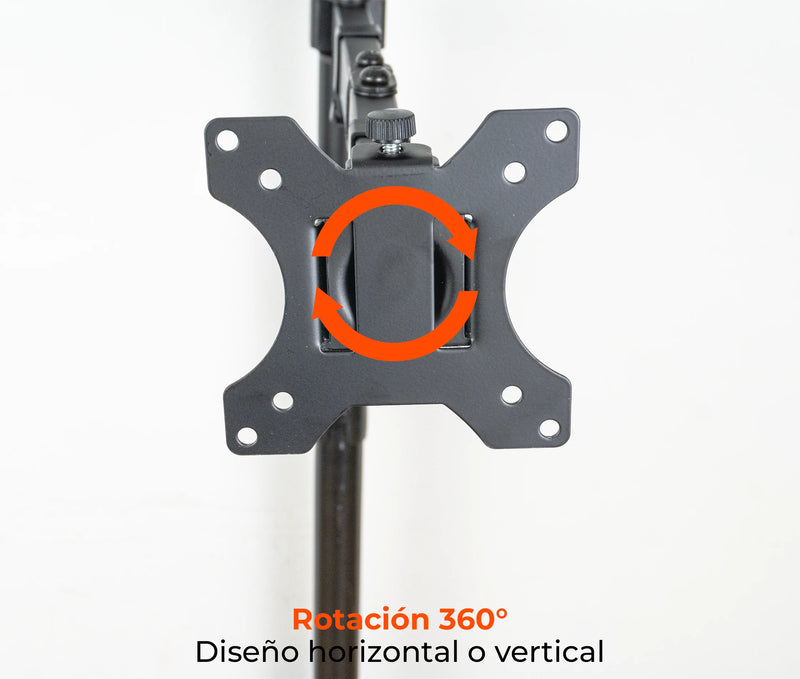 Brazo articulado para Monitor 13 a 32 pulg para montaje en poste Tubular Diámetro 3.5 cm