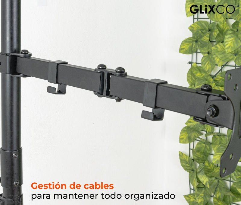 Brazo articulado para Monitor 13 a 32 pulg para montaje en poste Tubular Diámetro 3.5 cm