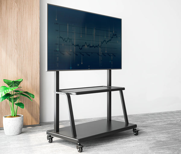 Pedestal Ultra Pesado para TV Pantalla Interactiva 55 a 100 Pulg / VESA Max 100x60cm / Carga 150 kg