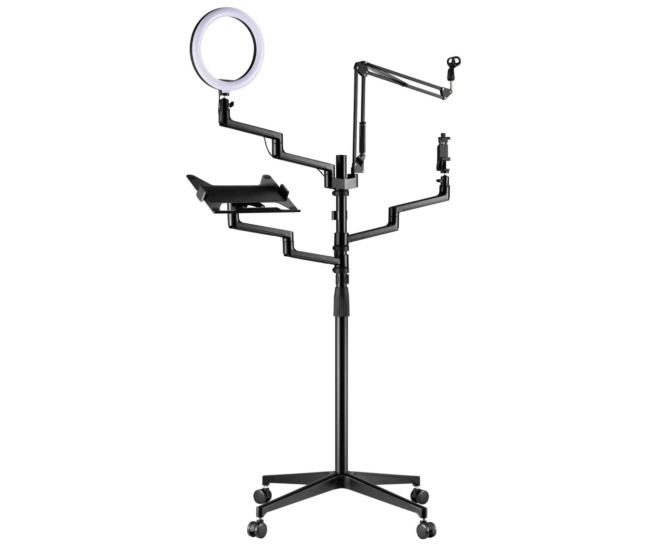 Pedestal para Configuración de Estudio todo en uno + Brazo para Monitor o Laptop