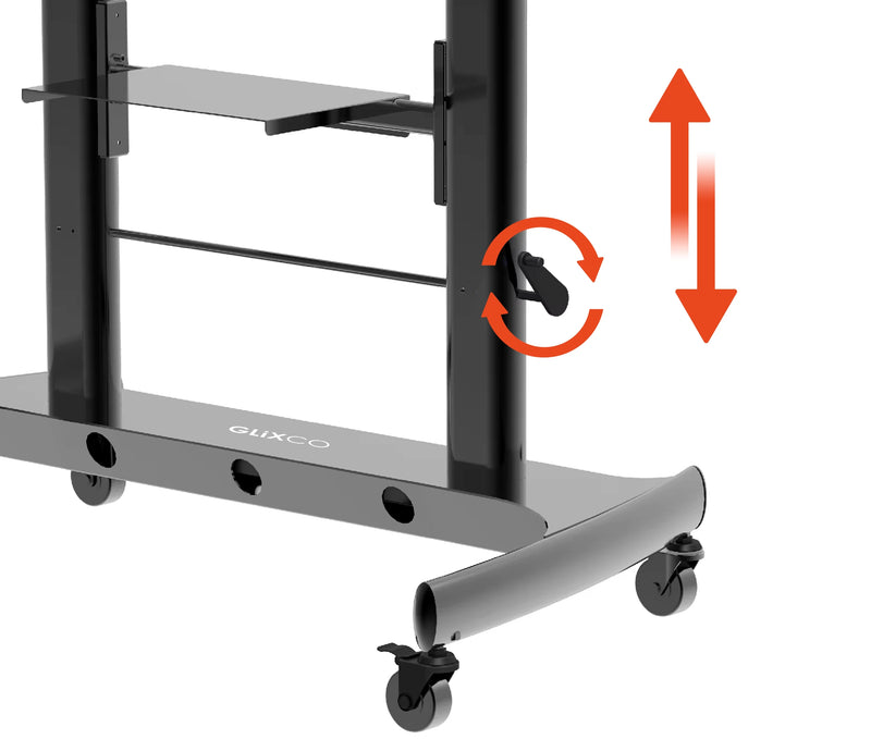 Pedestal con Rueda para TV 60 a 100 Pulg y Pantalla interactiva 55 a 86 pulg / VESA Max 1200x600mm / Carga 100 kg