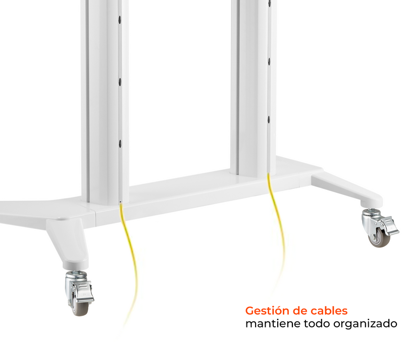 Pedestal con Ruedas para TV 70 a 120 Pulg / VESA Max 1000x600mm / Carga 140 kg