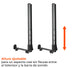 Soporte para Barra de Sonido Montaje Debajo o Encima de TV con Base Antideslizante
