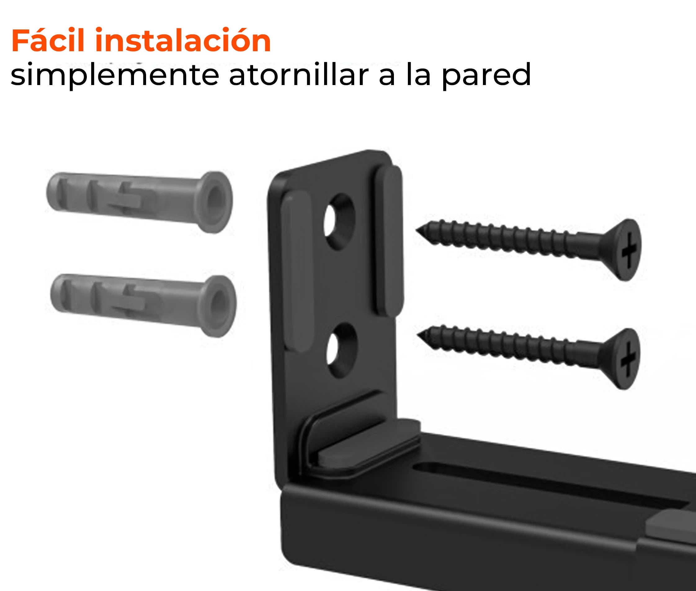 Rack Soporte de Pared para Barra de Sonido y Parlante - Regulable 9cm a 15cm (PAR)