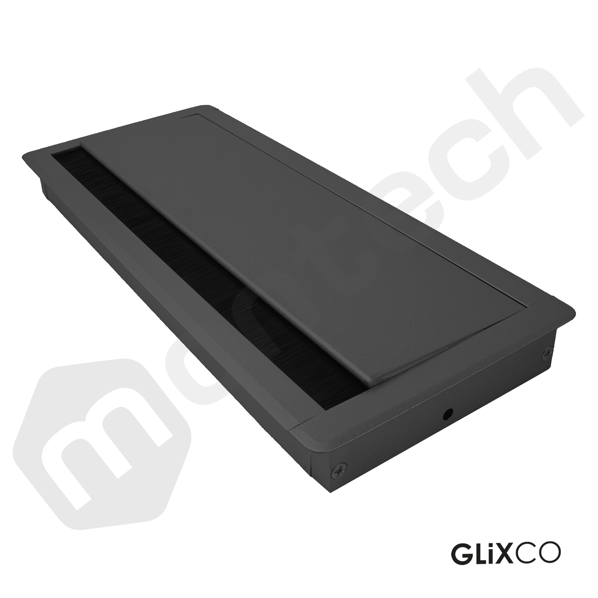 Tapa Pasacables de Aluminio con Cierre Lento (Largo 30 x  Anch 12.7 cm)