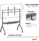 Rack Pedestal con Manivela  TV 60 a 110 PULG / Vesa Max 1200X600MM / Carga 120 KG - GRIS
