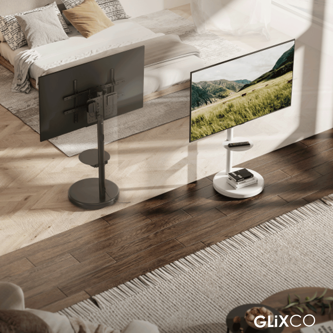 Pedestal con Ruedas blanco para TV de 37-70 Pulg