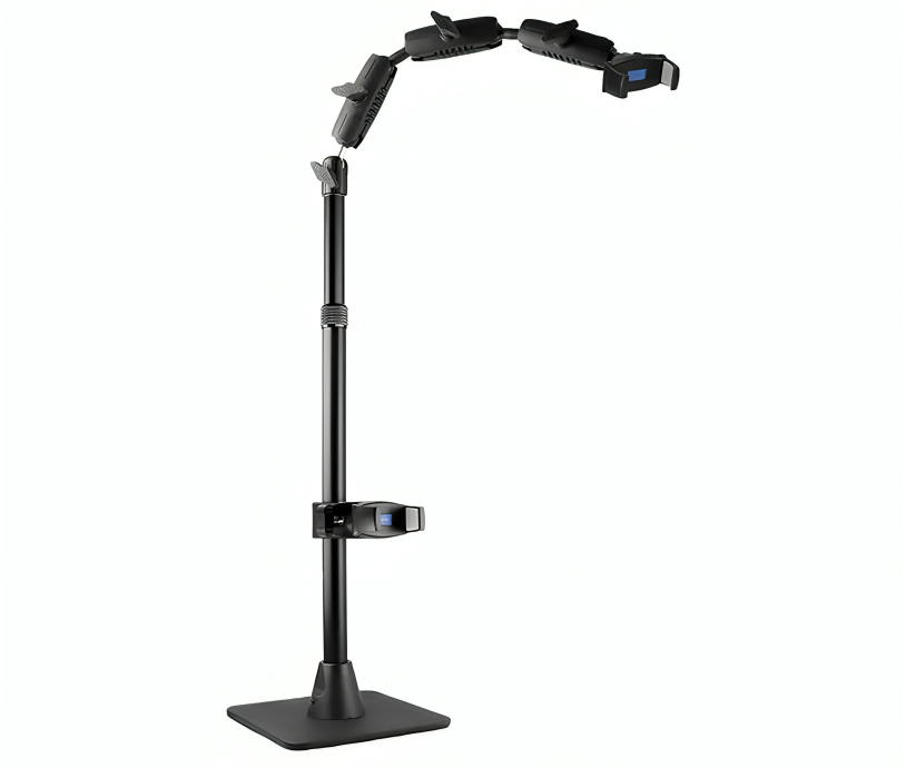 Soporte de escritorio con Base para 2 Celulares/ Ideal para transmisión en vivo
