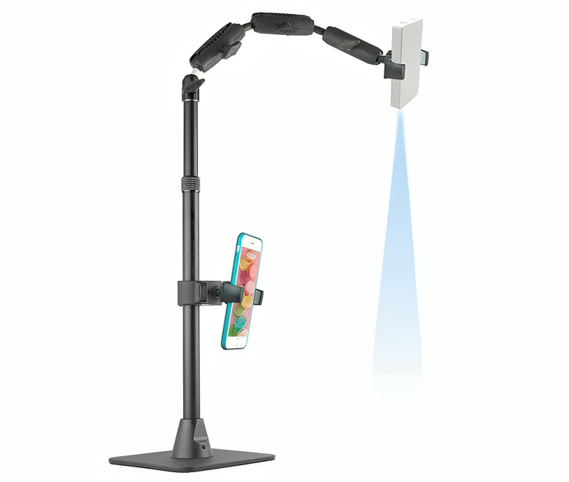Soporte de escritorio con Base para 2 Celulares/ Ideal para transmisión en vivo