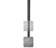 Rack Techo TV Monitor 23 a 34 Pulg / Alt Regulable 106 a 156cm / VESA Max 10x10cm / Carga 50 kg