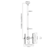 Rack Techo TV 32 a 65 Pulg / Alt Regulable 56 a 200 cm VESA Max 40x40cm / Carga 50 kg