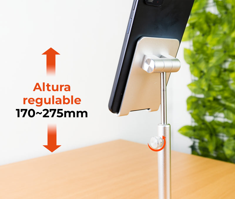 Soporte Base de Escritorio para Teléfono Celular con Altura Ajustable