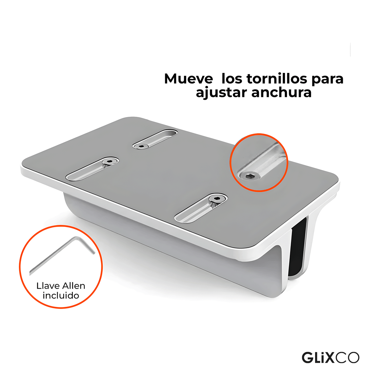 Soporte Base de Aluminio para Laptop - Ancho Ajustable