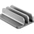 Soporte Vertical de Aluminio Doble para Laptop y Tablet  / Ancho Ajustable