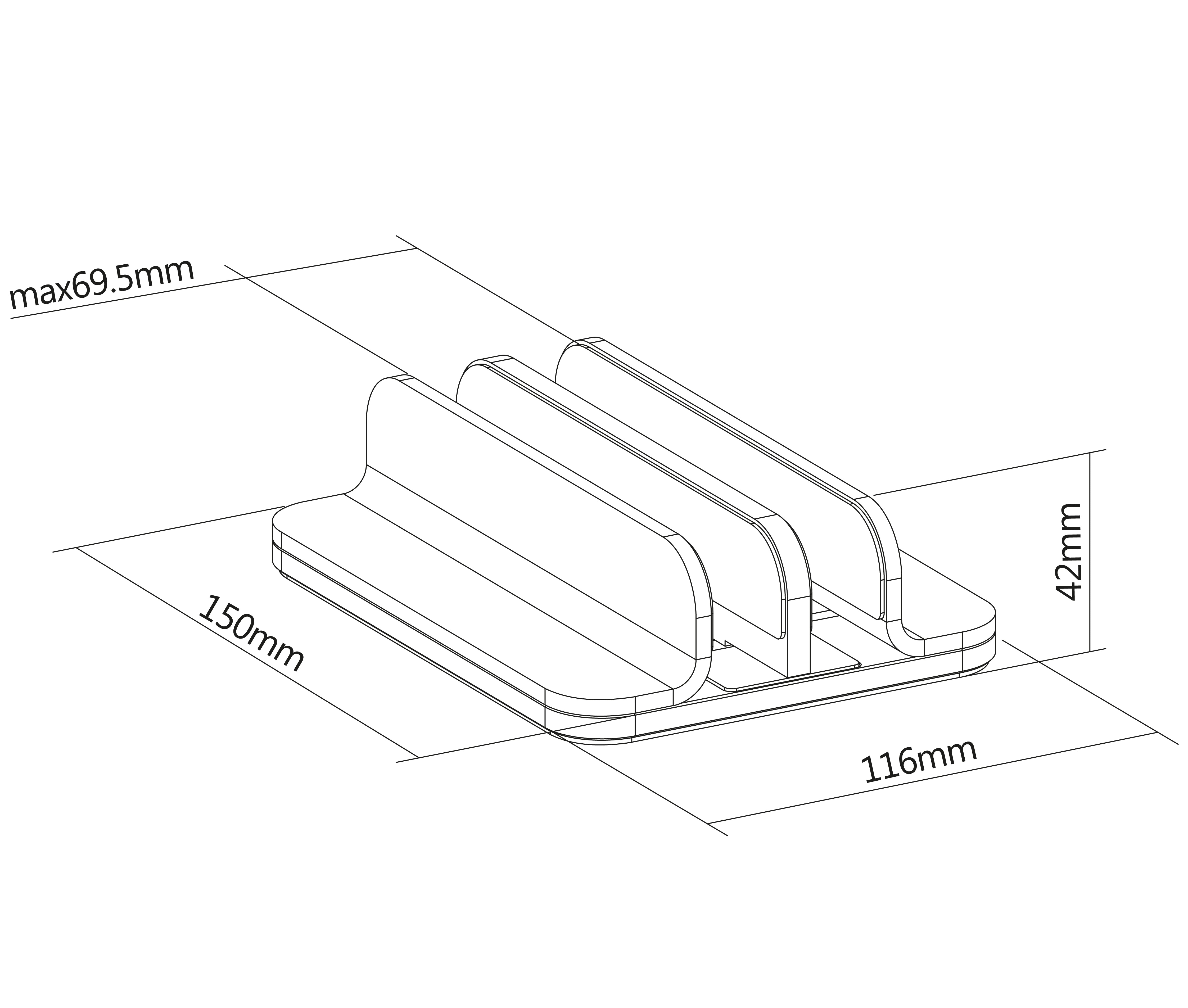 Soporte Vertical de Aluminio Doble para Laptop y Tablet  / Ancho Ajustable