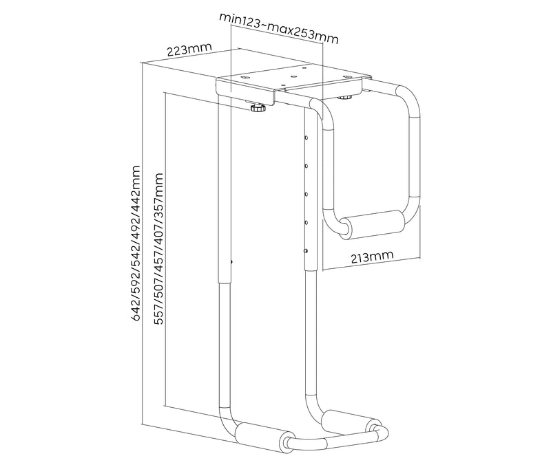 Soporte para Cpu / PC Pesado Gamer - Debajo de Escritorio