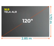 Ecran Tela Gris ALR 120 Pulg (16:9) / Elastico / Para Marco de madera