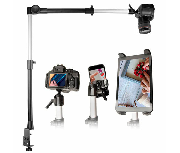 Soporte Brazo con abrazadera para Cámara DSLR, tablet o teléfono