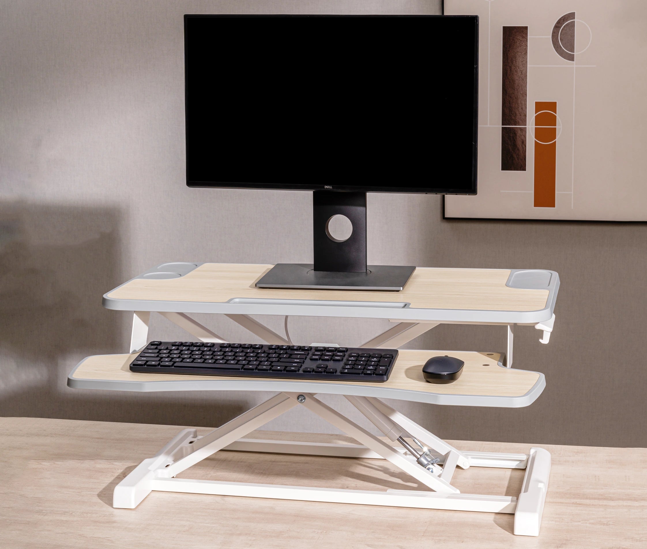 Escritorio Sobremesa 80x61 cm con Altura Regulable 11 a 50 cm  para trabajar Sentado o Parado