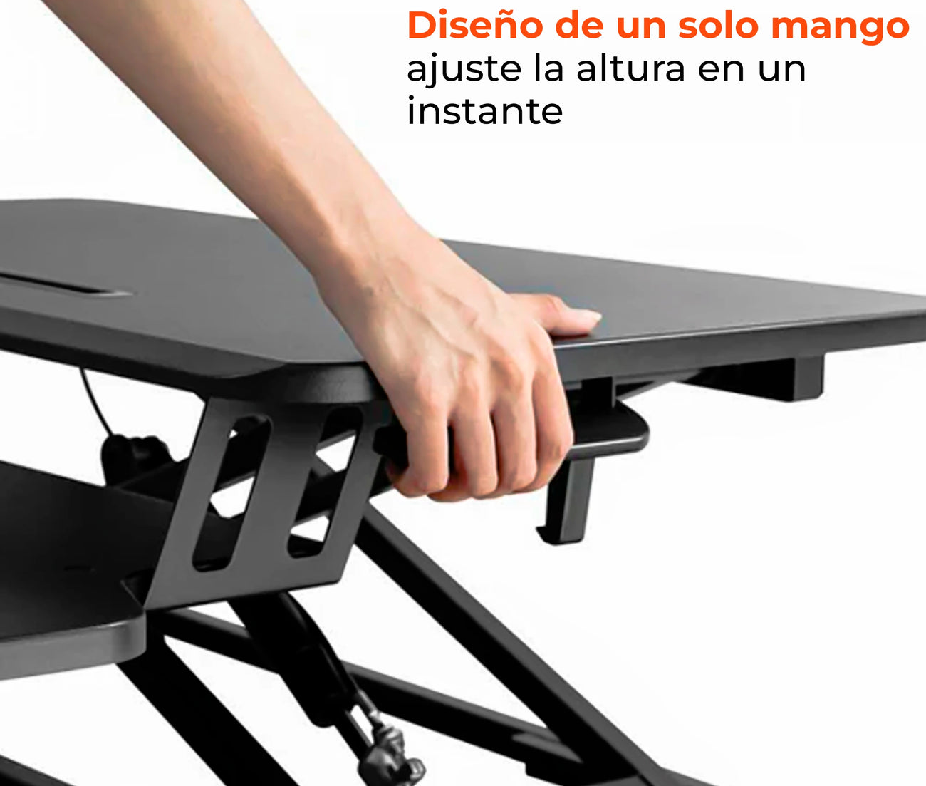Escritorio Sobremesa 95x40 cm con Altura Regulable 11.5 a 50 cm  para trabajar Sentado o Parado