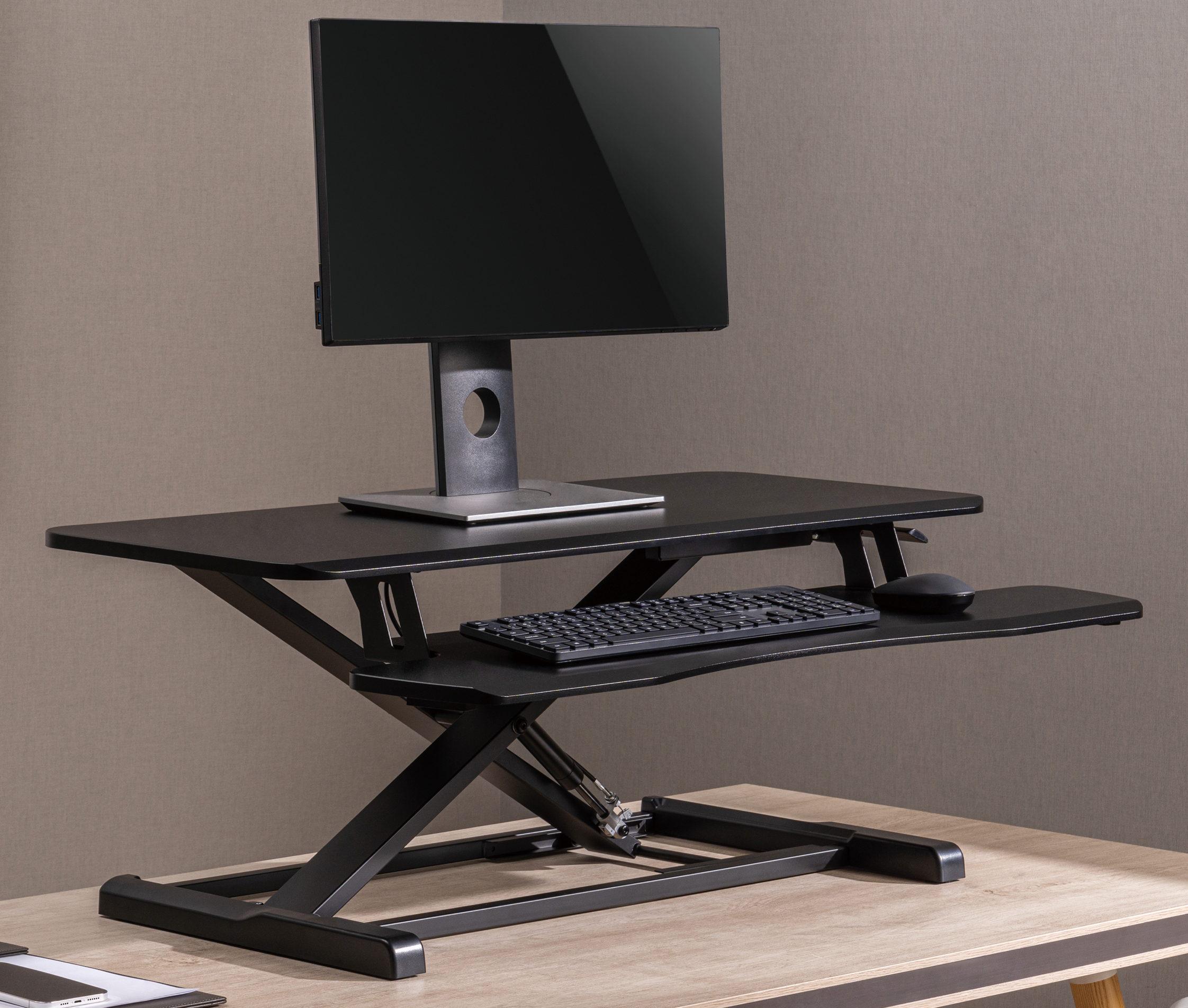 Escritorio Sobremesa 95x40 cm con Altura Regulable 11.5 a 50 cm  para trabajar Sentado o Parado